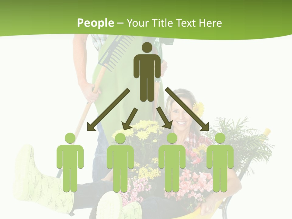 Wheelbarrow People Natural PowerPoint Template