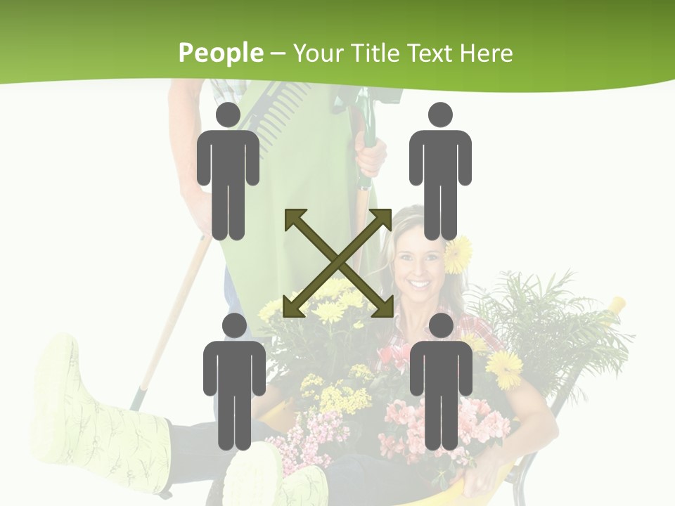 Wheelbarrow People Natural PowerPoint Template