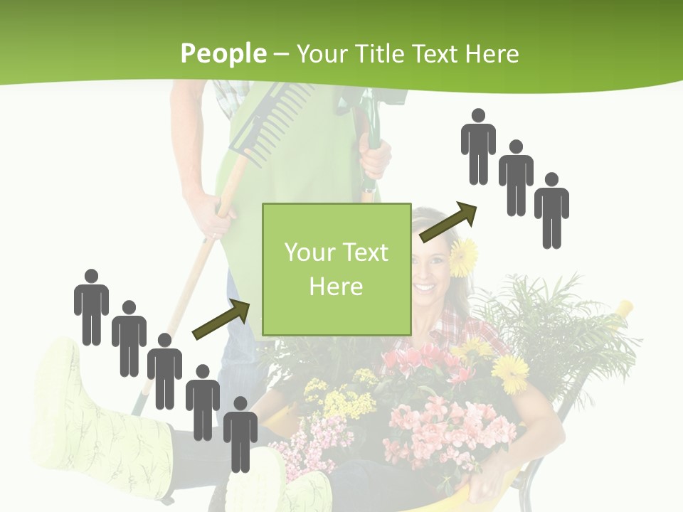 Wheelbarrow People Natural PowerPoint Template