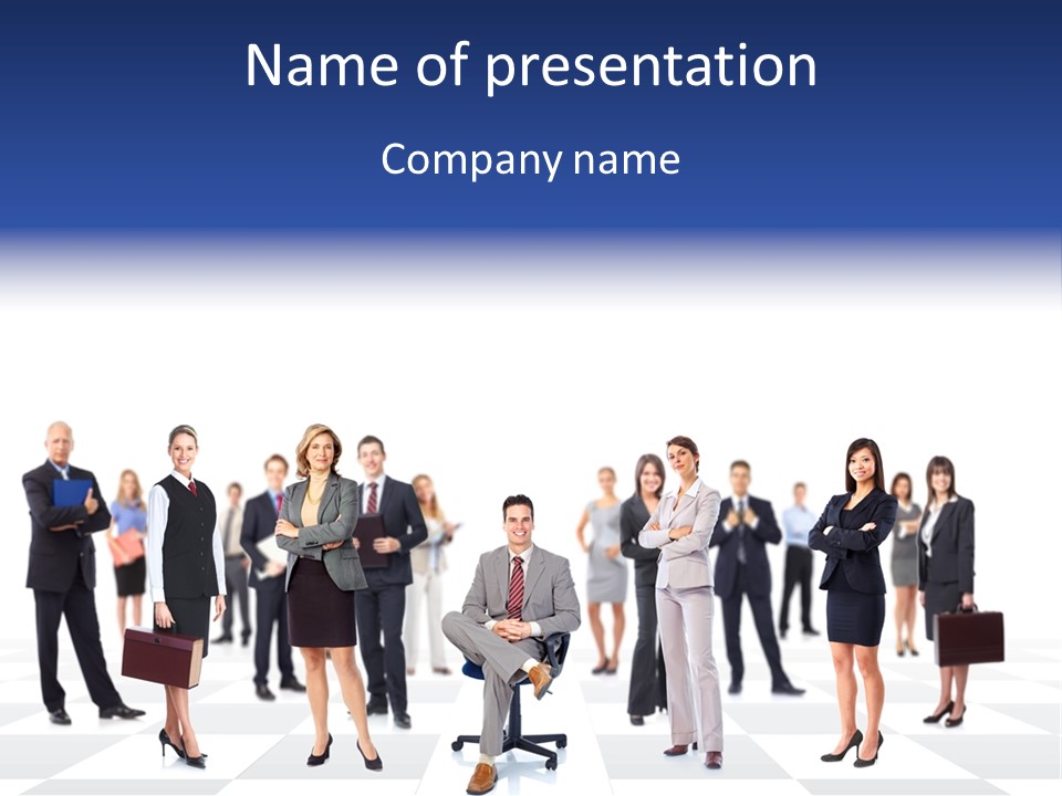 Manager Team Large PowerPoint Template