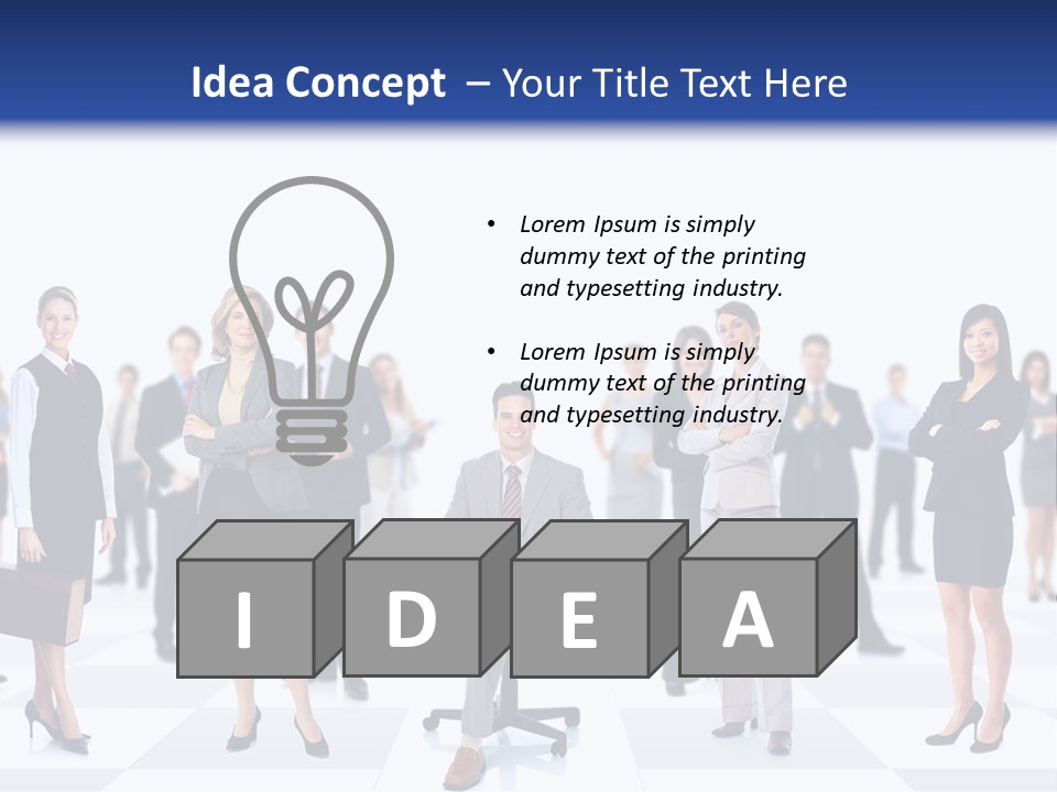 Manager Team Large PowerPoint Template