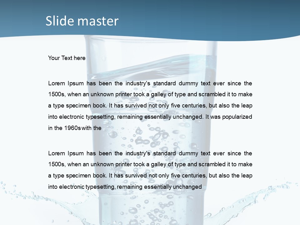 Thirst Glass Water PowerPoint Template
