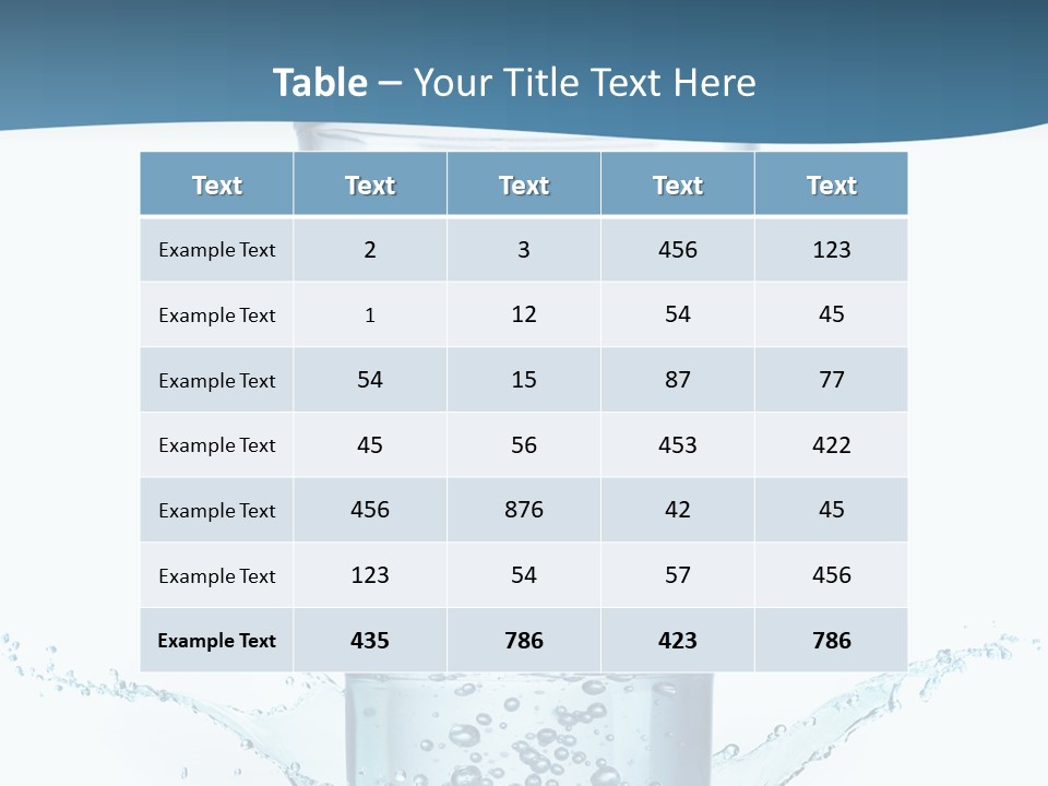 Thirst Glass Water PowerPoint Template