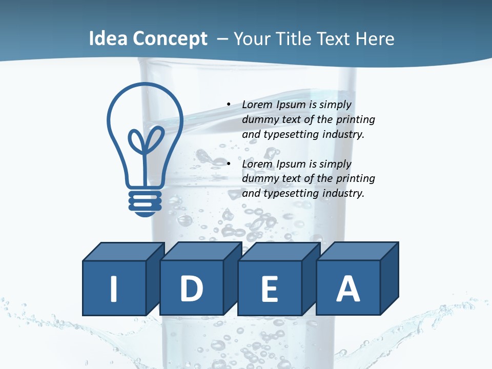 Thirst Glass Water PowerPoint Template