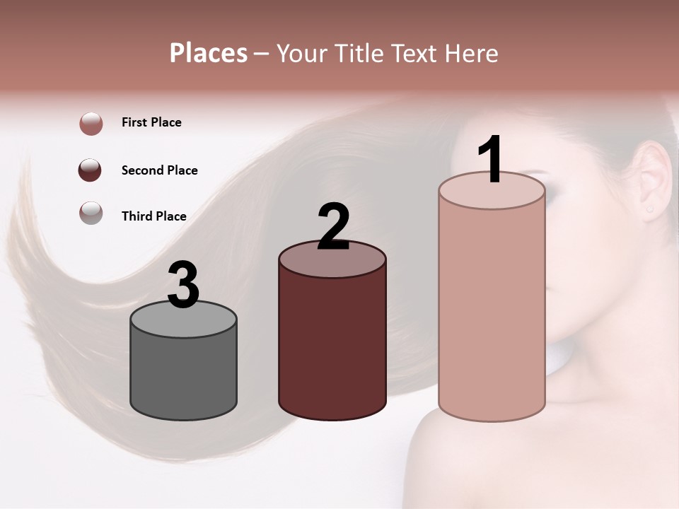 Young Female Straight PowerPoint Template