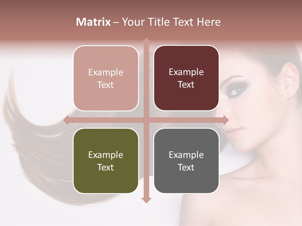Young Female Straight PowerPoint Template
