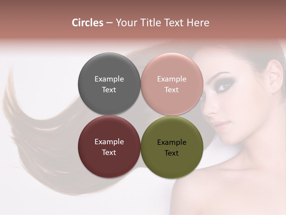 Young Female Straight PowerPoint Template