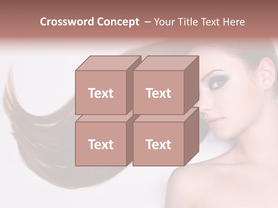 Young Female Straight PowerPoint Template