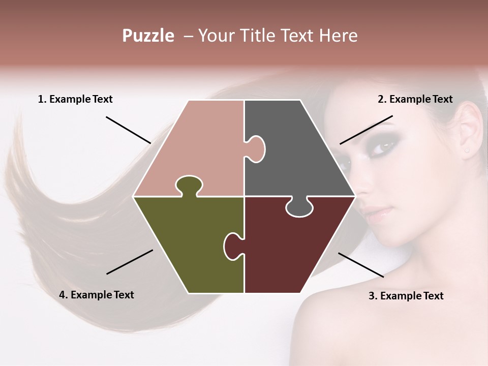 Young Female Straight PowerPoint Template