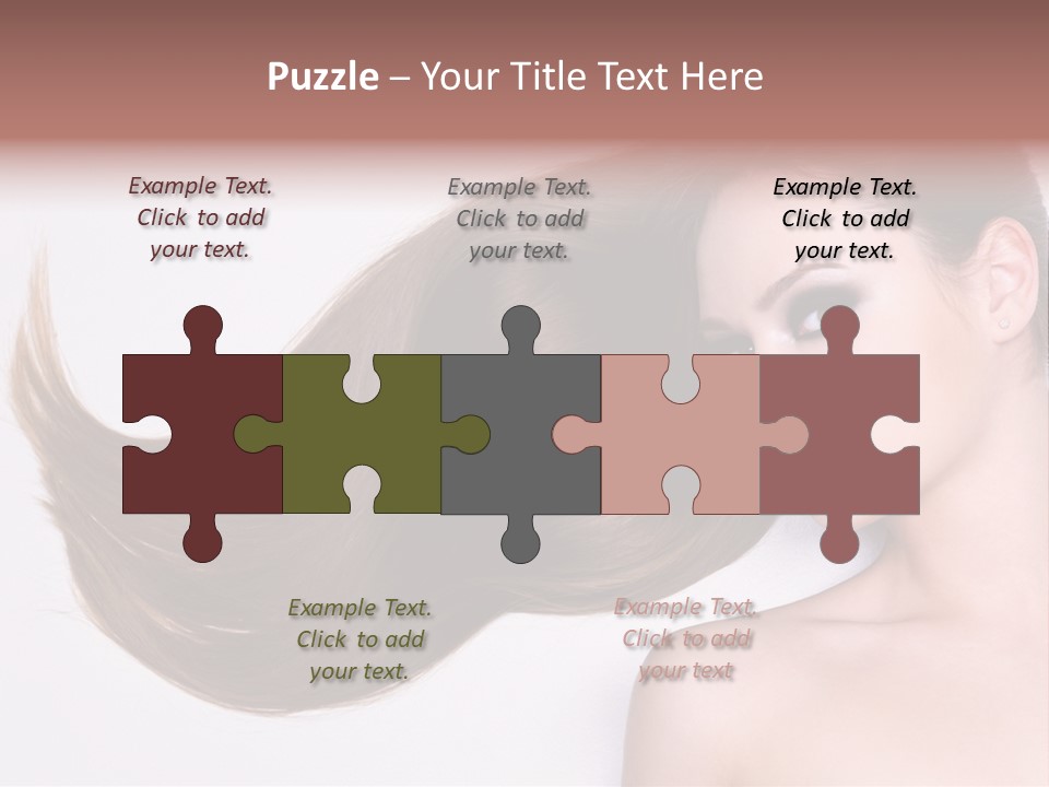 Young Female Straight PowerPoint Template