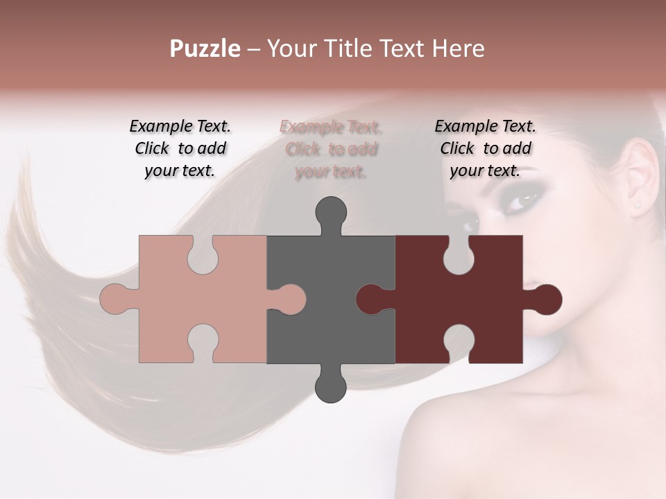 Young Female Straight PowerPoint Template