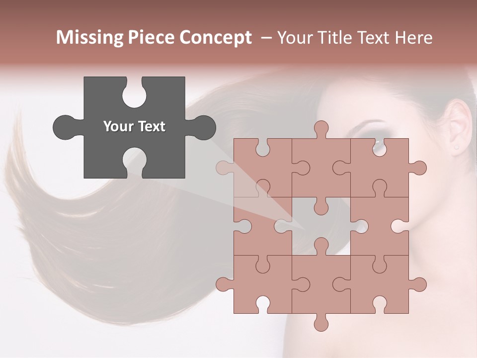 Young Female Straight PowerPoint Template