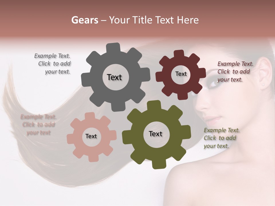 Young Female Straight PowerPoint Template