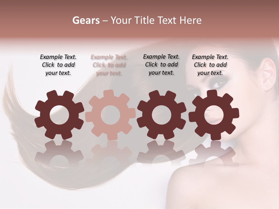 Young Female Straight PowerPoint Template