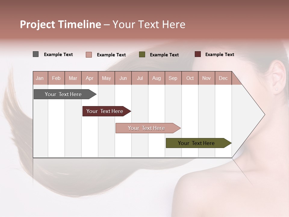 Young Female Straight PowerPoint Template