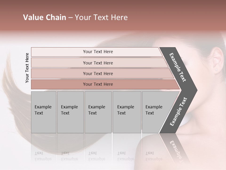 Young Female Straight PowerPoint Template