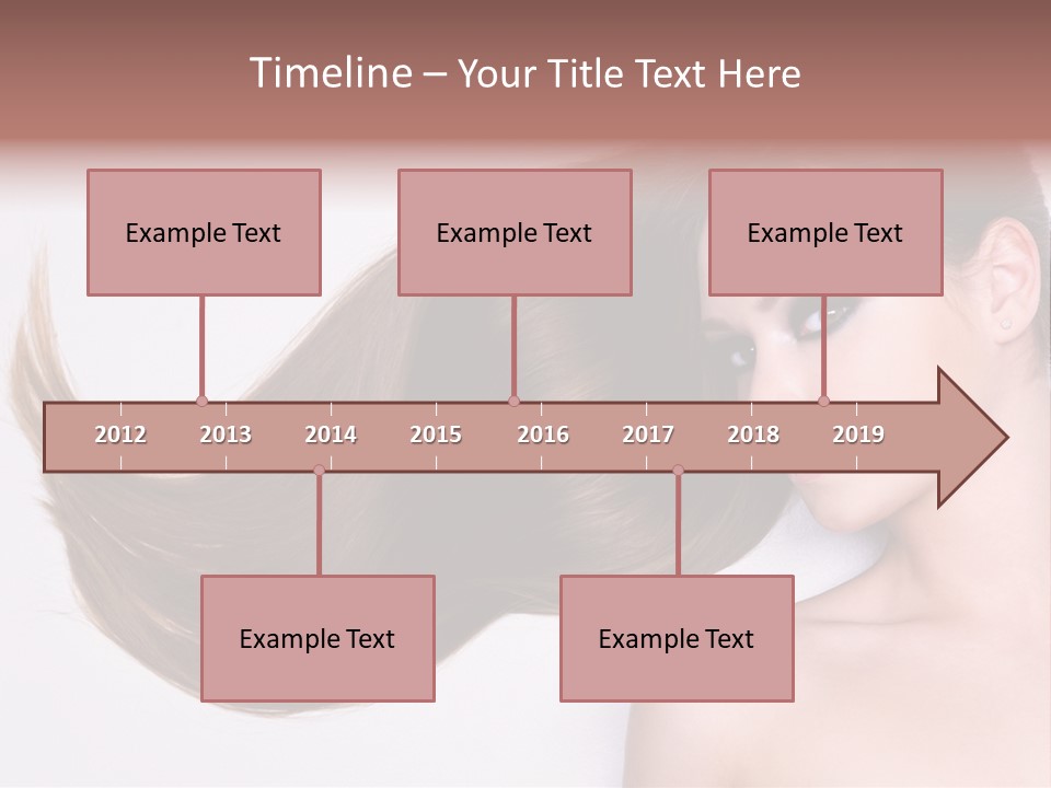 Young Female Straight PowerPoint Template