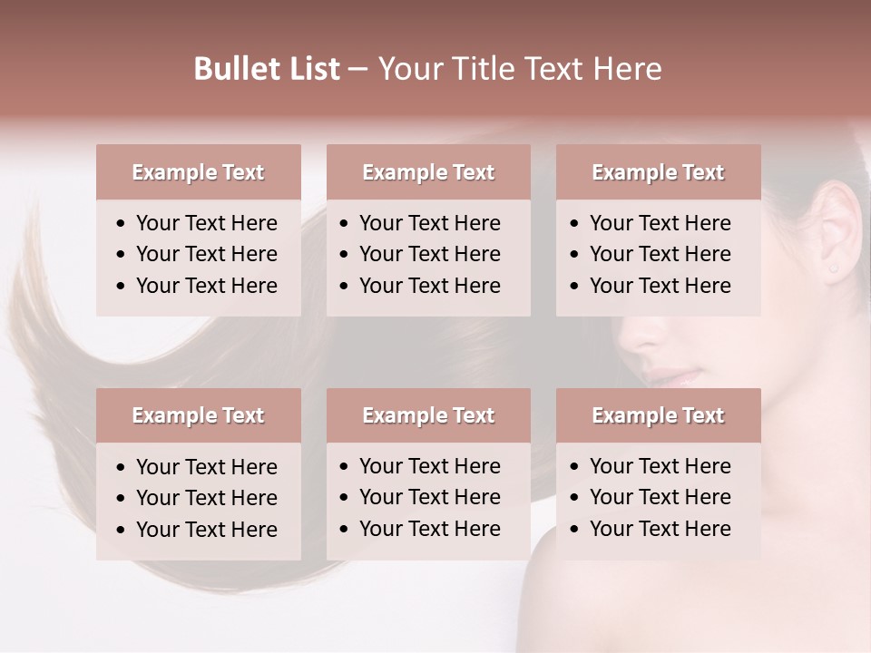 Young Female Straight PowerPoint Template