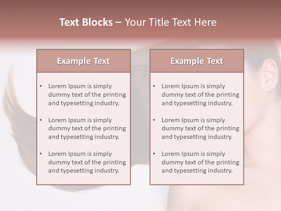 Young Female Straight PowerPoint Template