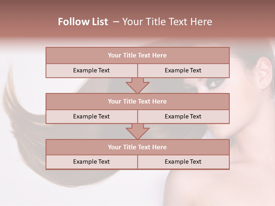 Young Female Straight PowerPoint Template