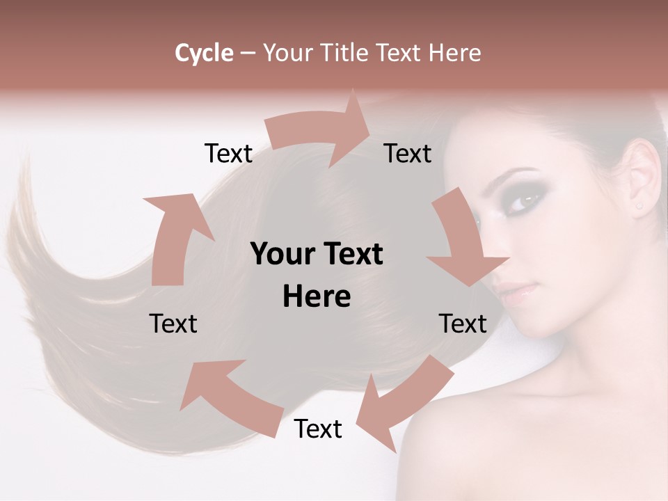 Young Female Straight PowerPoint Template
