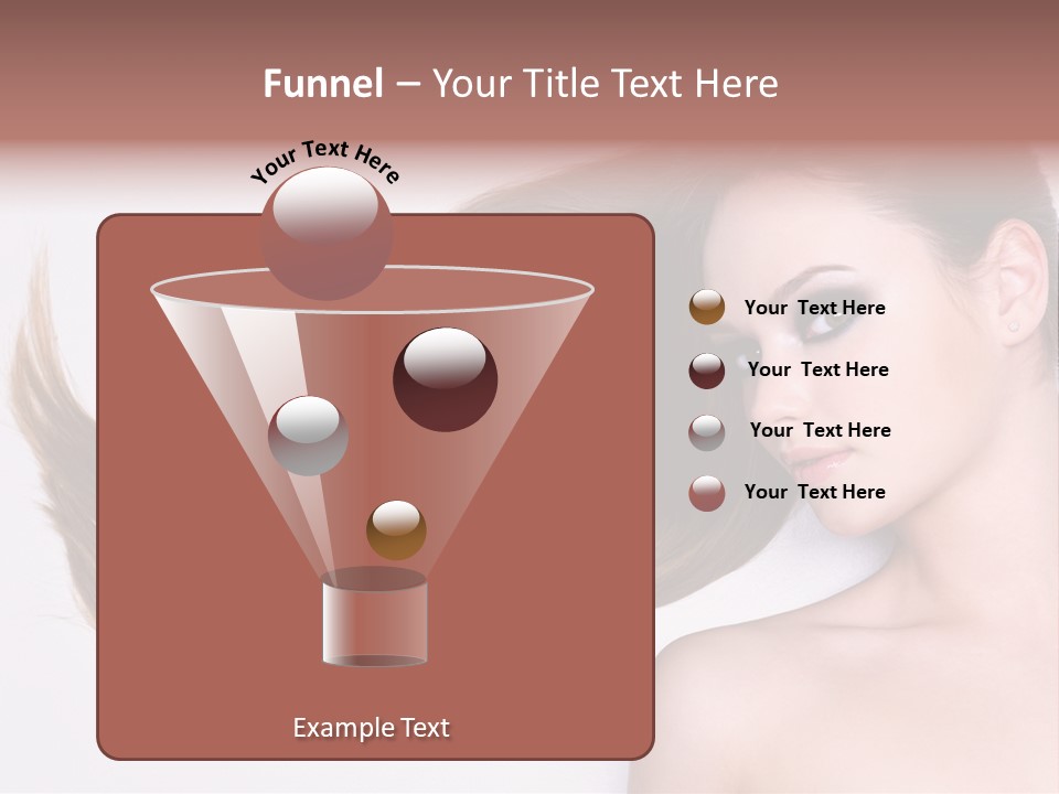 Young Female Straight PowerPoint Template