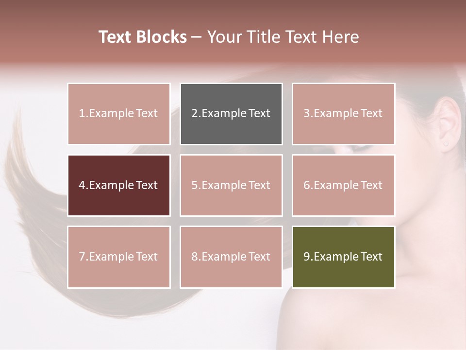 Young Female Straight PowerPoint Template