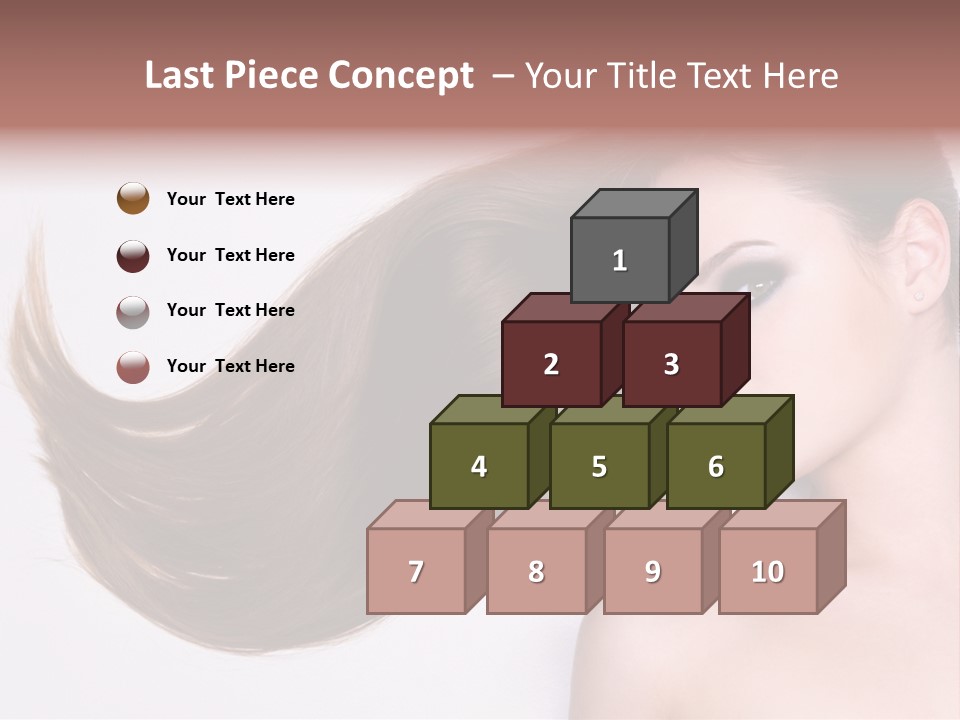 Young Female Straight PowerPoint Template