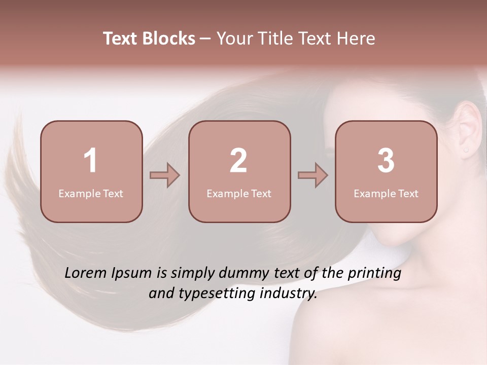 Young Female Straight PowerPoint Template