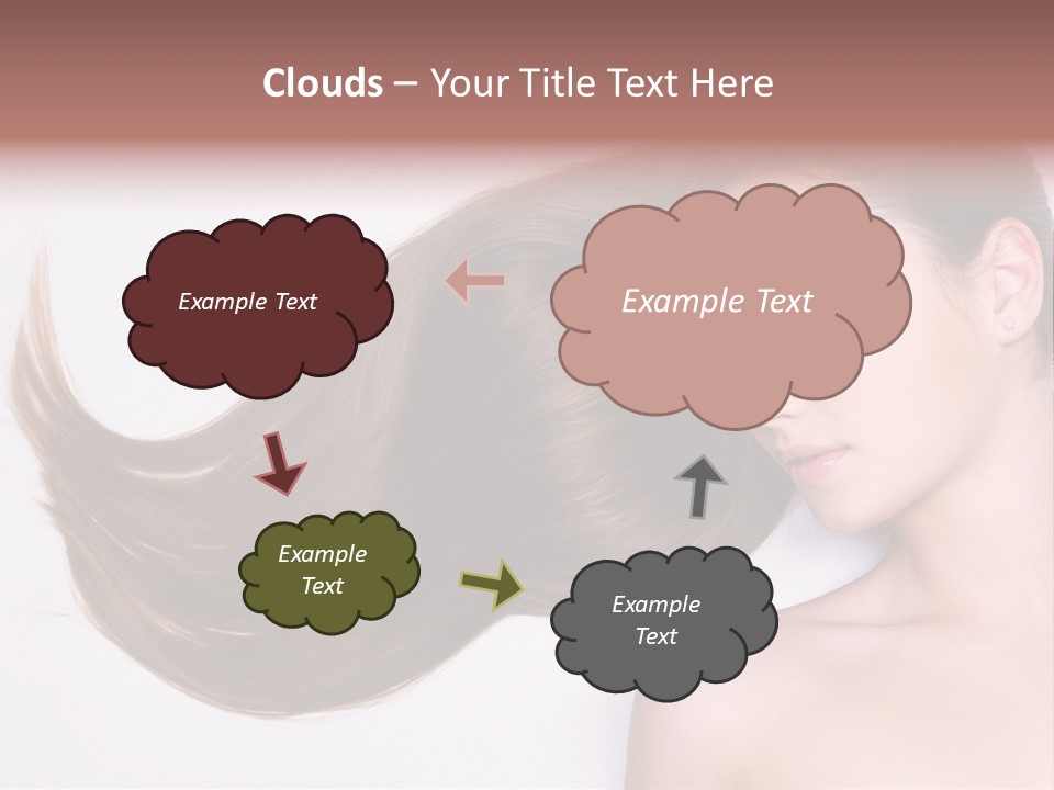 Young Female Straight PowerPoint Template