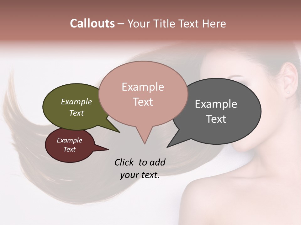 Young Female Straight PowerPoint Template