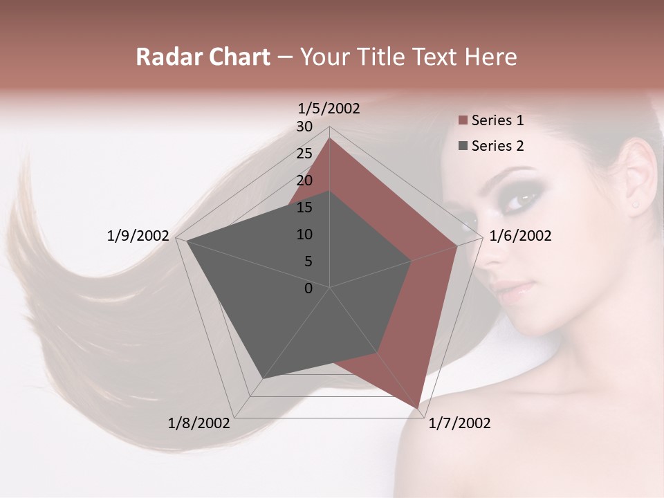 Young Female Straight PowerPoint Template