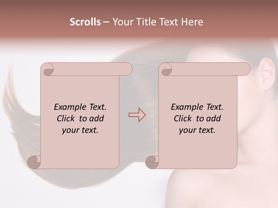 Young Female Straight PowerPoint Template
