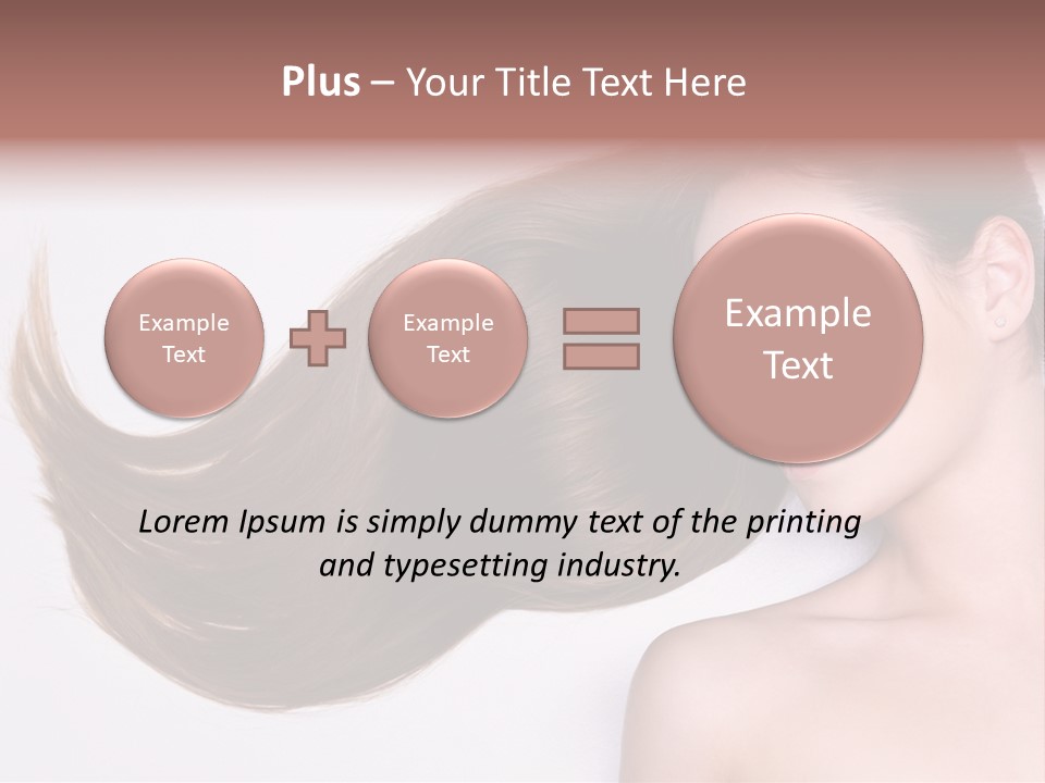 Young Female Straight PowerPoint Template