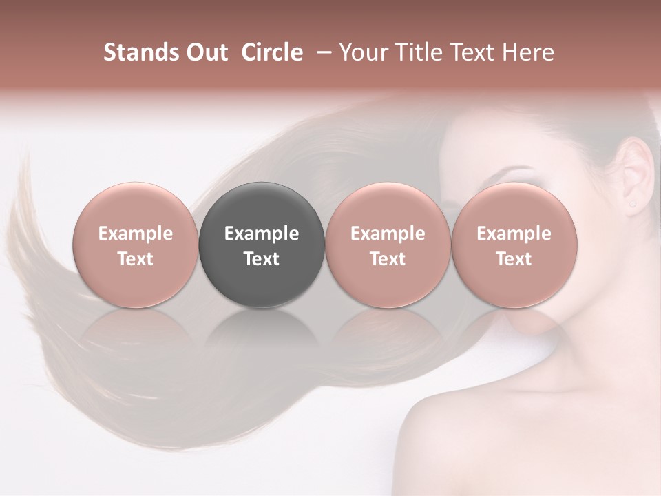 Young Female Straight PowerPoint Template