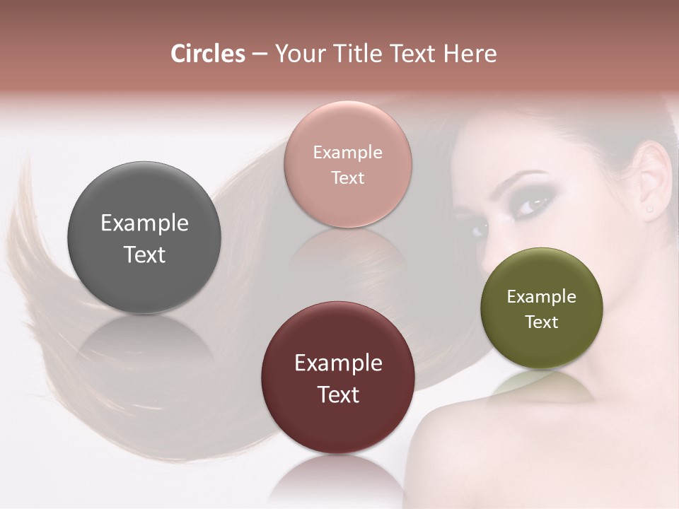 Young Female Straight PowerPoint Template