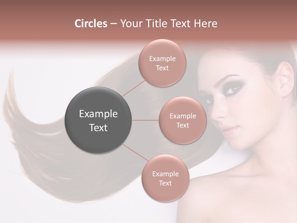 Young Female Straight PowerPoint Template