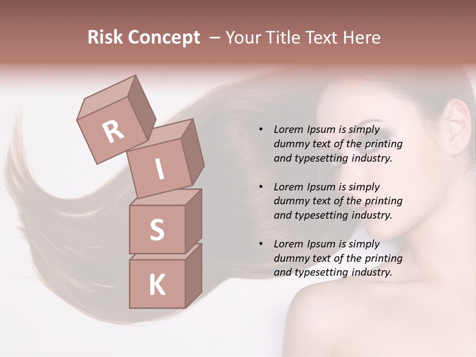 Young Female Straight PowerPoint Template