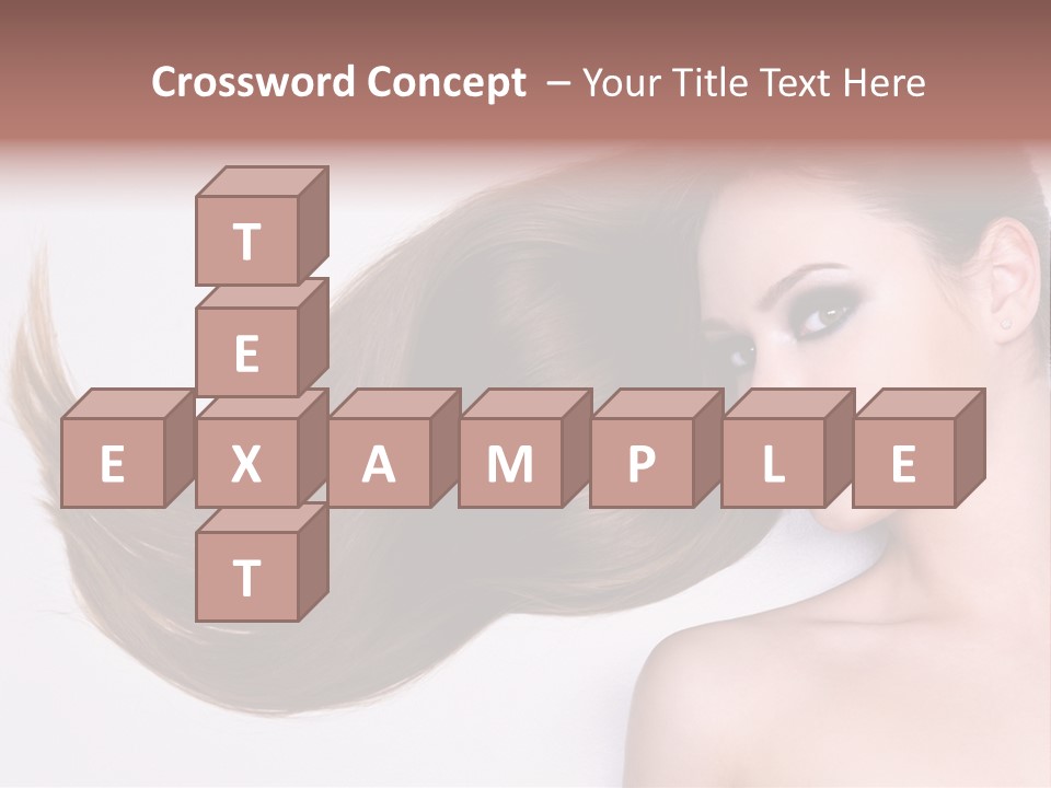 Young Female Straight PowerPoint Template