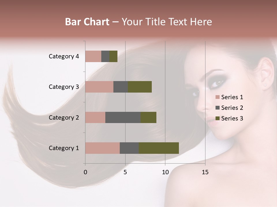 Young Female Straight PowerPoint Template