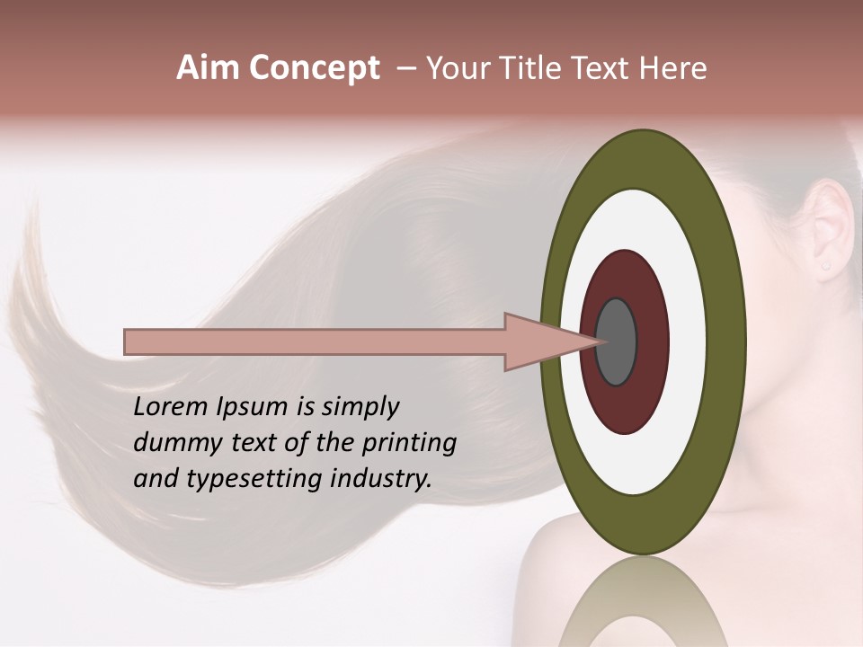 Young Female Straight PowerPoint Template