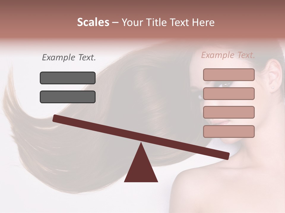 Young Female Straight PowerPoint Template