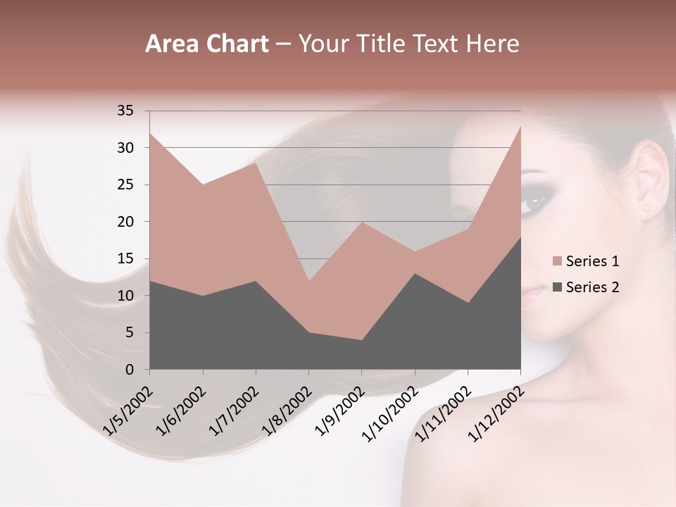 Young Female Straight PowerPoint Template