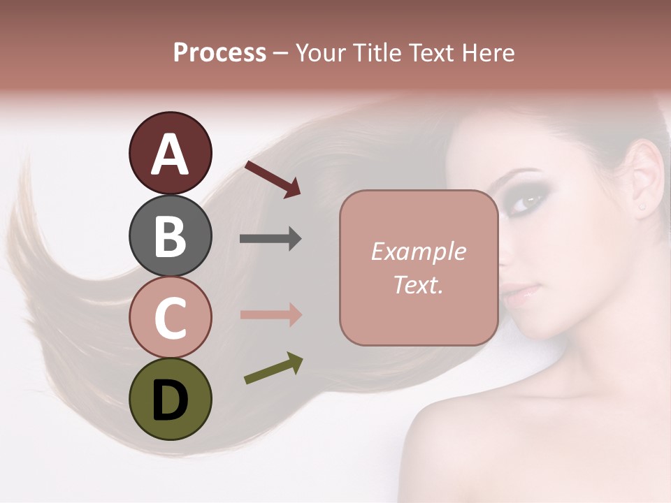 Young Female Straight PowerPoint Template