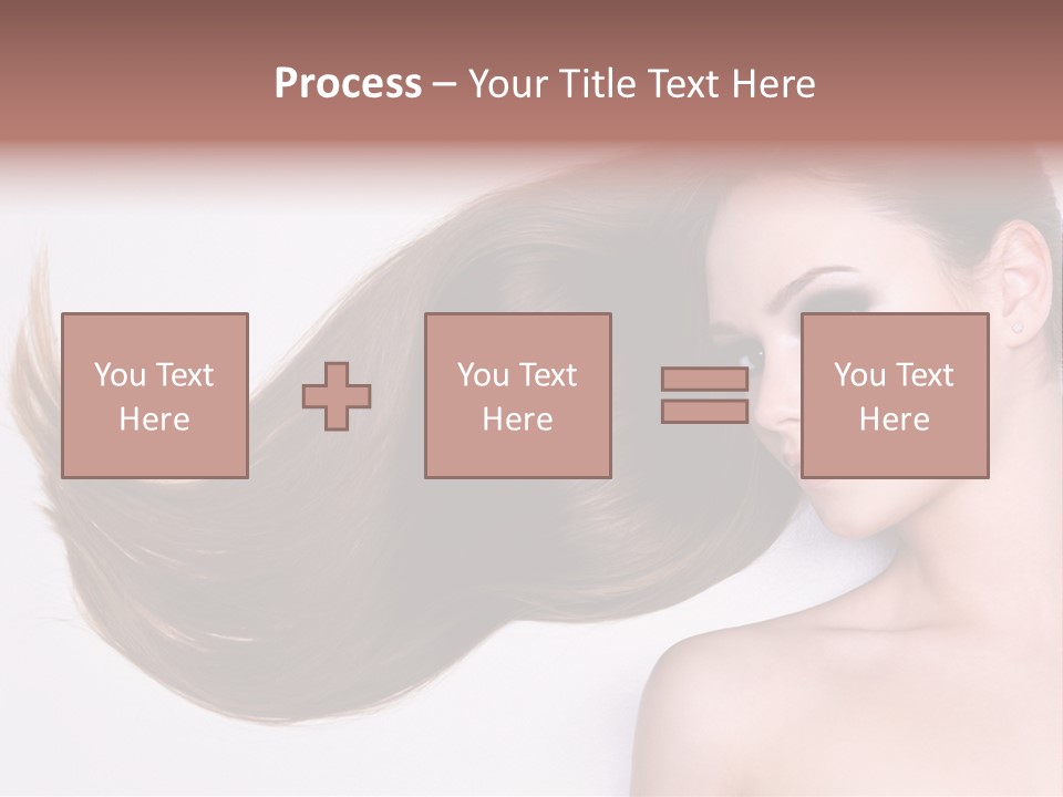 Young Female Straight PowerPoint Template