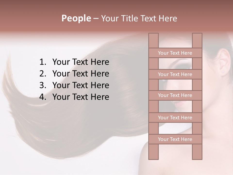 Young Female Straight PowerPoint Template