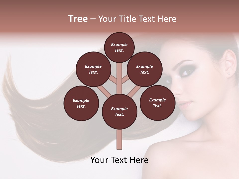 Young Female Straight PowerPoint Template