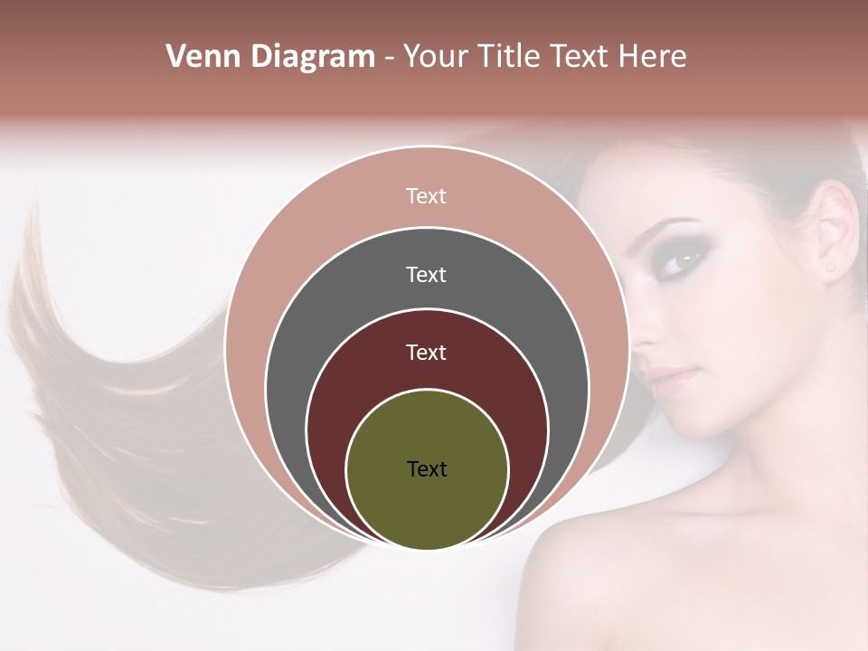 Young Female Straight PowerPoint Template