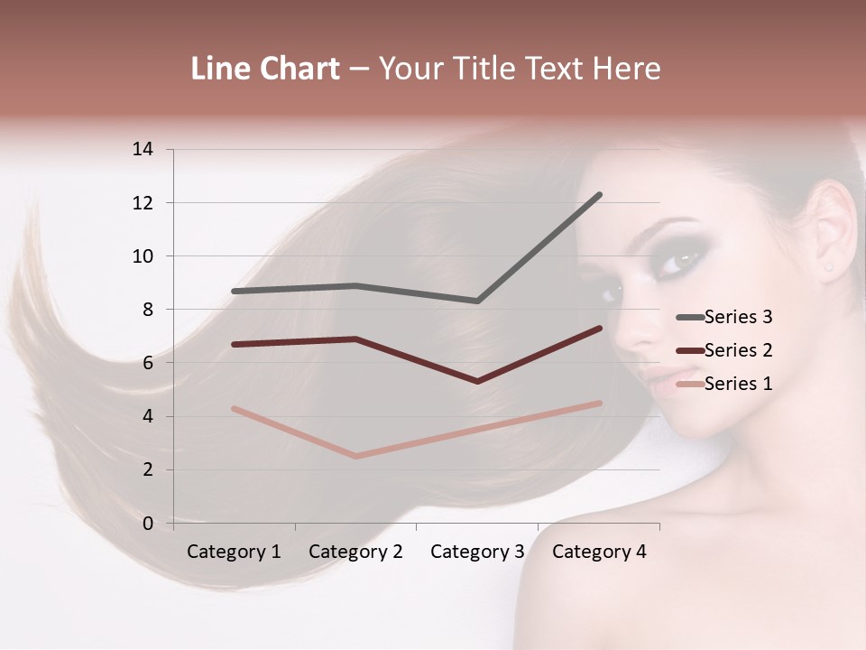 Young Female Straight PowerPoint Template