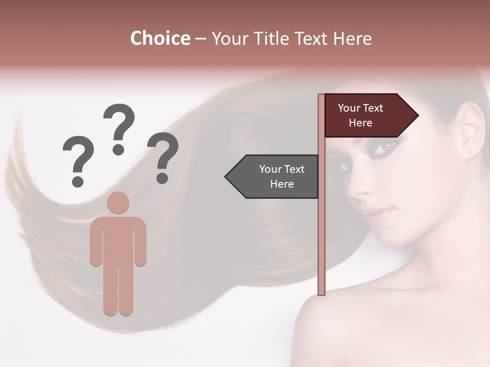 Young Female Straight PowerPoint Template